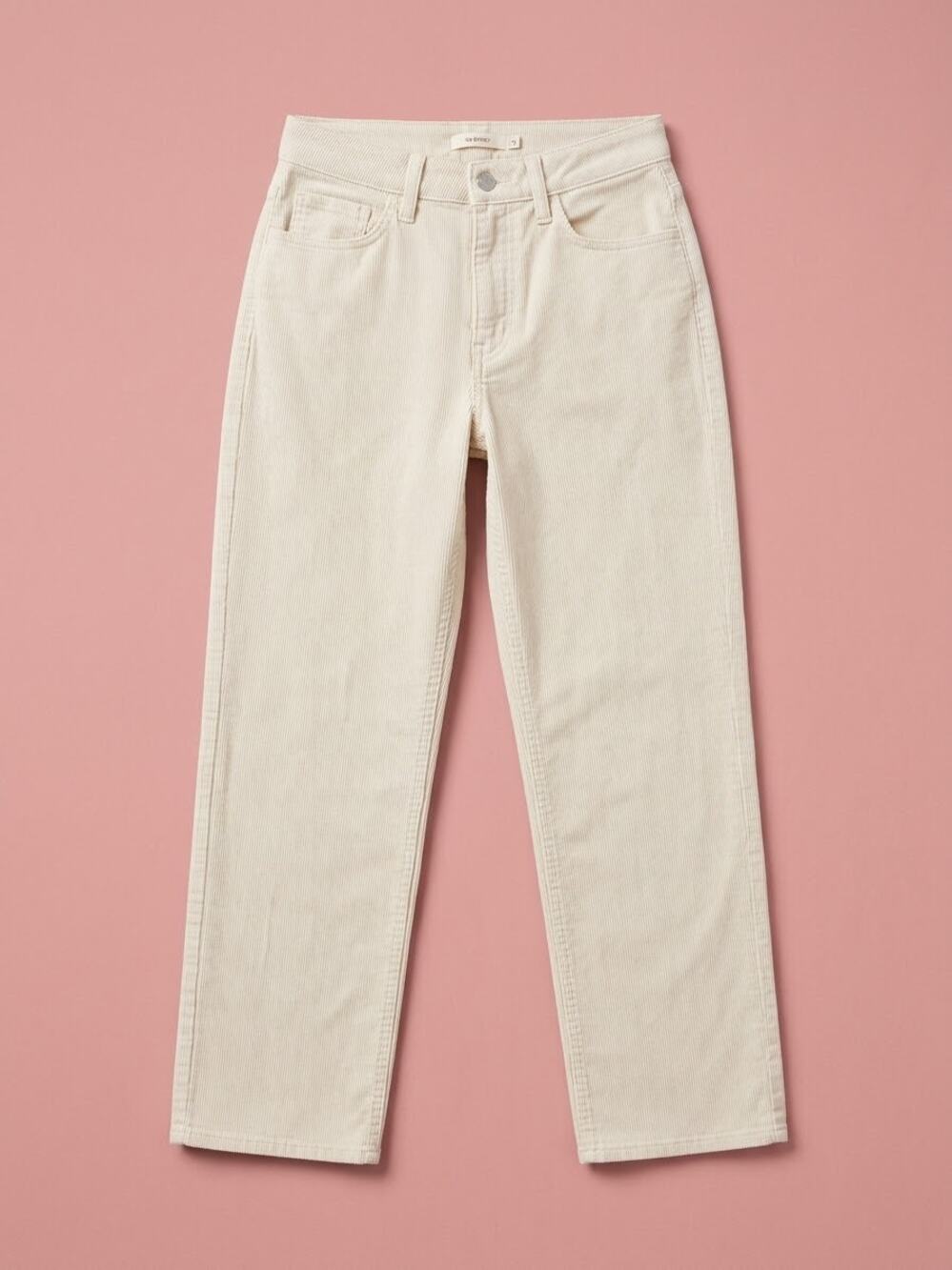 LEVIS Womens 25 '94 Baggy Cream Beige Corduroy Pants High Rise Wide Leg Denim